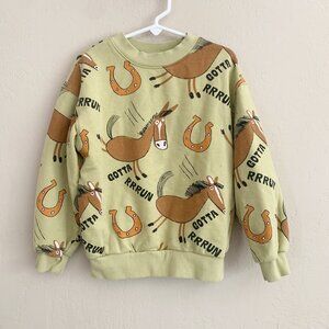 H&M Horse Sweatshirt • Just Rrrun • 6/7 Years